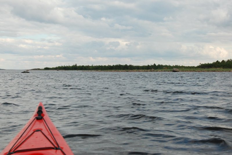 Белое море, вокруг Кемских шхер на морских каяках. 19-28 июня 2016, 130 км.