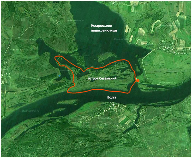 Крутанулись вокруг острова Сезёмского против часовой стрелки. Саметская промоина–Костромское водохранилище–река Сезёма–река Волга. С ночёвкой на острове.
