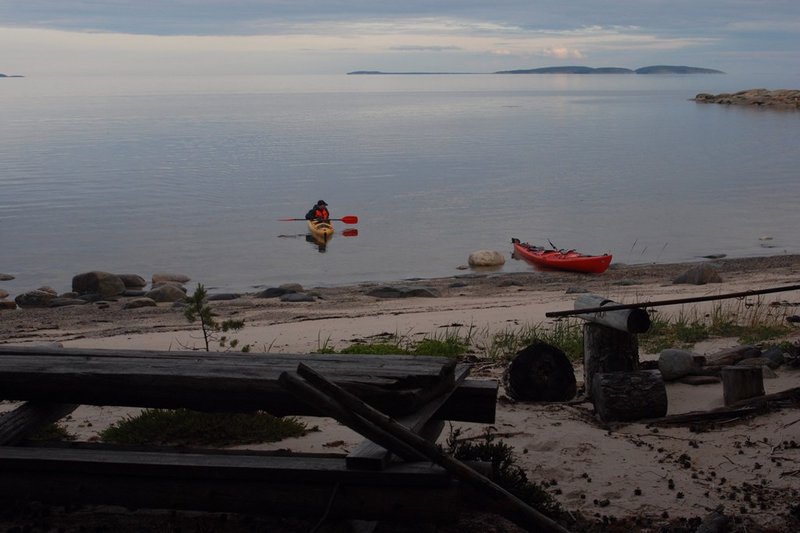 Белое море на морских каяках, Онежский залив по маршруту Онега – Беломорск, 264 км, 21 июня - 6 июля 2014