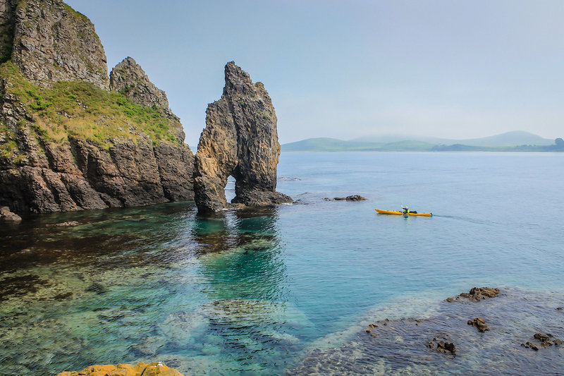 На морских каяках на острова Антипенко, Сибирякова, Стенина