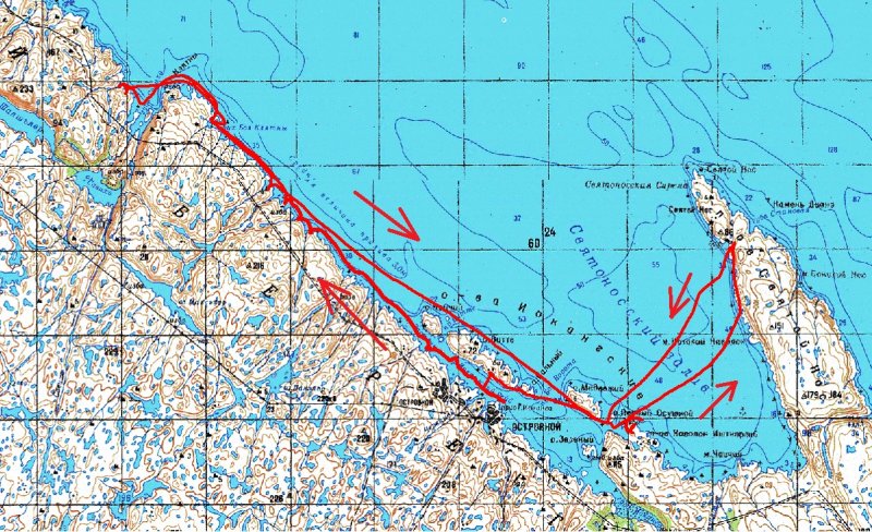 Баренцево море на морских каяках, ЗАТО &quot;Островной&quot;. 22 августа - 1 сентября 2016.